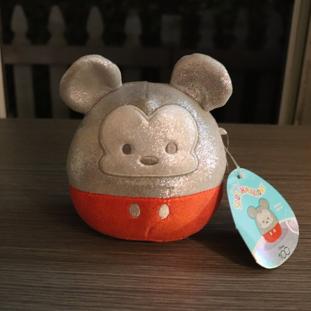 Squishmallow Kellytoy Plush Disney 100 Anniversary Mickey Mouse 5" New with Tag